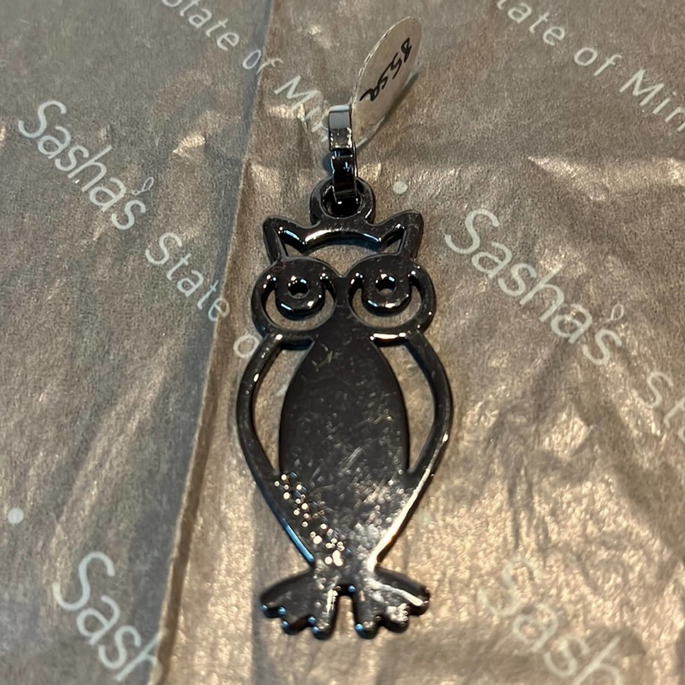 Sasha’s state of mind black metal element for necklace